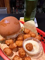 Chicken Sandwich with Tater Tots